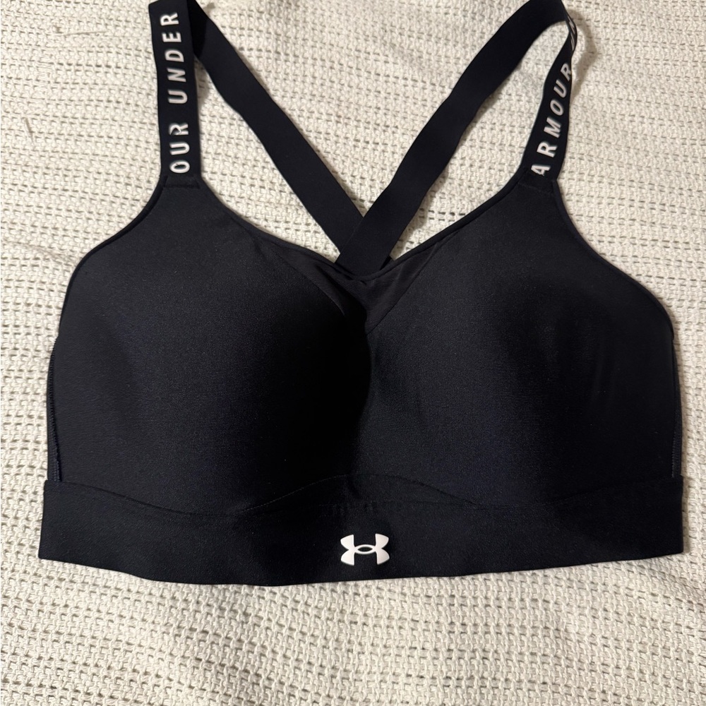 Under Armour Black Sports Bra with Logo Straps